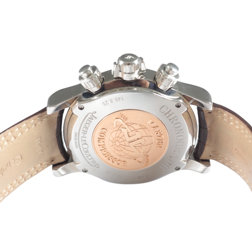 531 - JAEGER-LECOULTRE: A MASTERCOMPRESSOR CHRONOGRAPH STAINLESS STEEL WRISTWATCH

with automatic movement... 