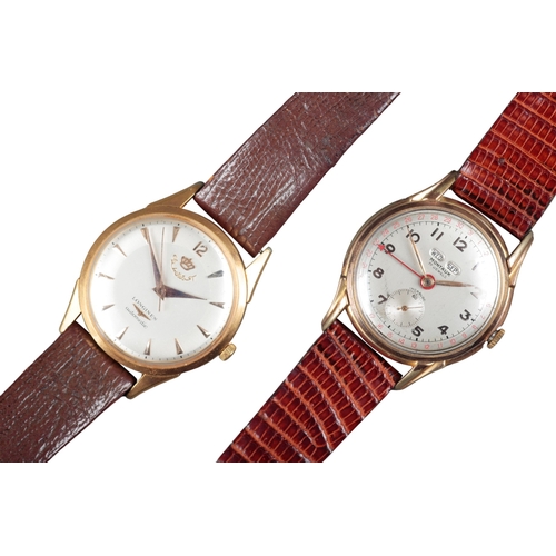 538 - LONGINES: A GOLD-PLATED WRISTWATCH

with automatic movement, silver dial, gold baton numerals, gold ... 