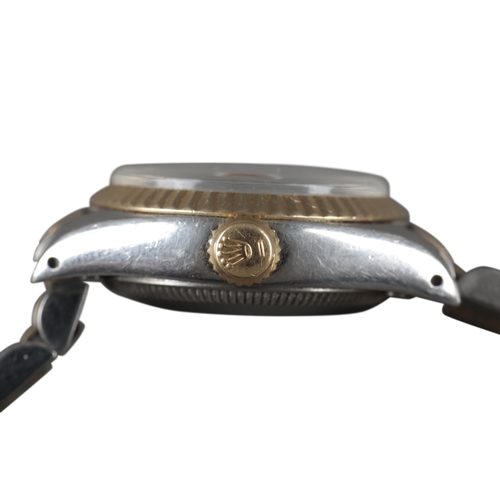 561 - ROLEX OYSTER PERPETUAL DATEJUST: A STEEL AND GOLD BRACELET WATCH

with automatic movement, gold dial... 