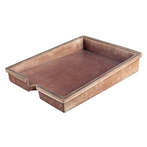 633 - PAUL DUPRE-LAFON (1900-1971) FOR HERMES: A 1930S OXBLOOD LEATHER DESK SET

comprising pad, 55cm x 36... 