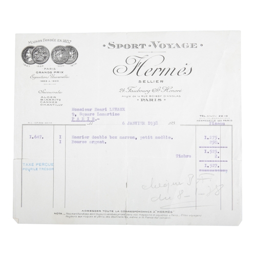 633 - PAUL DUPRE-LAFON (1900-1971) FOR HERMES: A 1930S OXBLOOD LEATHER DESK SET

comprising pad, 55cm x 36... 