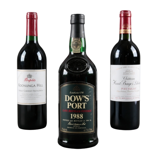 650 - CHATEAU HAUT-BAGES LIBERAL PAUILLAC 1997

one 75cl bottle; together with Penfolds Koonunga Hill Shir... 