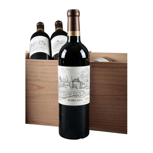 660 - CHATEAU DURFORT VIVENS GRAND CRU CLASSE MARGAUX 2015

twelve 75cl bottles, OWC (12)

Purchased by th... 