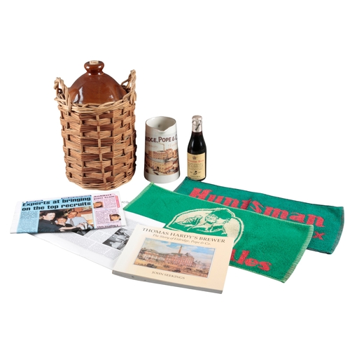 744 - AN ELDRIDGE POPE COLLECTION

comprising stoneware flagon in wicker holder, advertising jug, 18cl bot... 