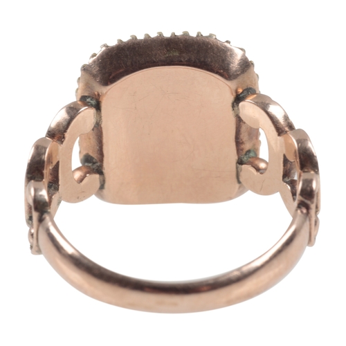 85 - A VICTORIAN STYLE MOURNING RING

closed back set with a garnet surrounded by seed pearls with three ... 