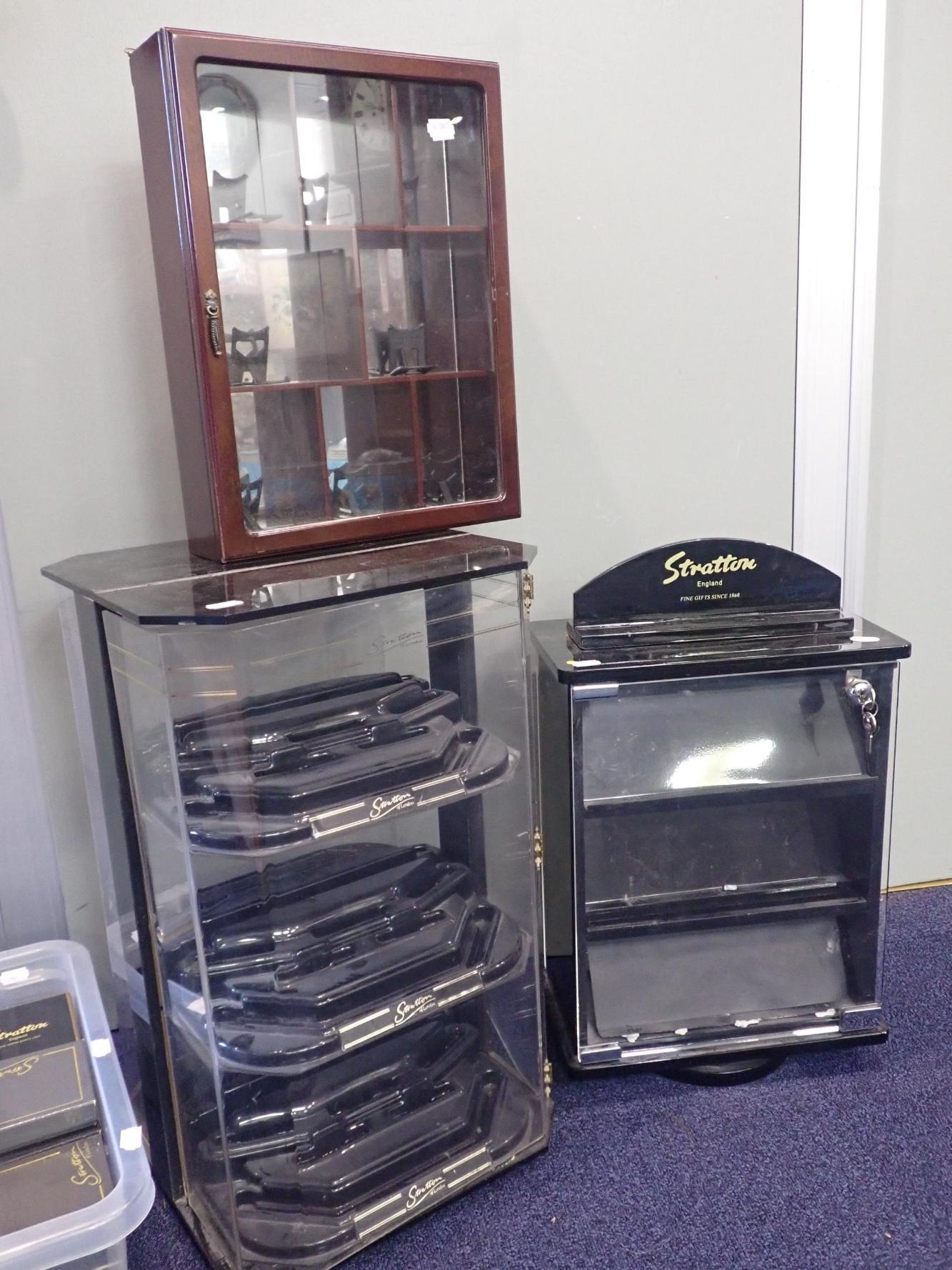 A STRATTON COMPACT SHOP COUNTER DISPLAY CASE Perspex, double sided ...