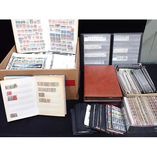 472 - WORLD STAMPS IN STOCKBOOKSloose and on cards, mint and used plus cover, FDCs, USA with censor mail a... 