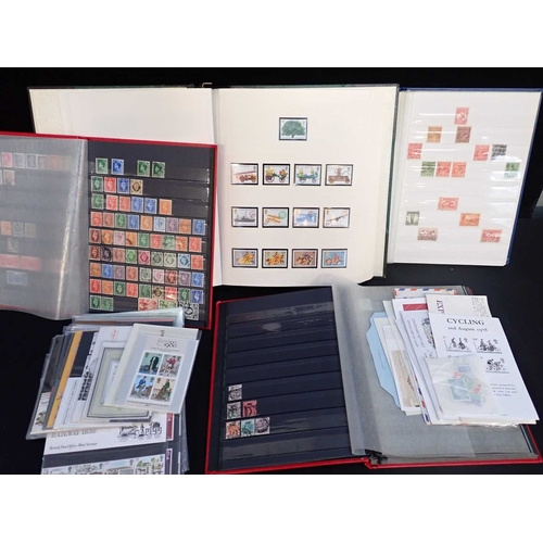 483 - A LARGE QUALITY GREEN ALBUM AND SLIPCASEtogether with three other stock books with Commonwealth/GB s... 