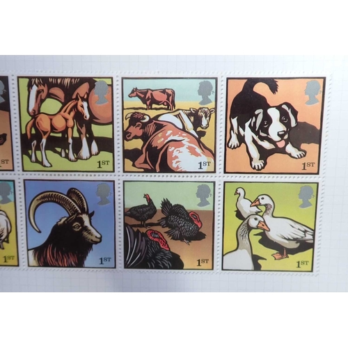 486 - MOSTLY GB STAMP COLLECTIONwith QE mint from late 1960s to circa. 2017 in 12 vols, commems and defins... 