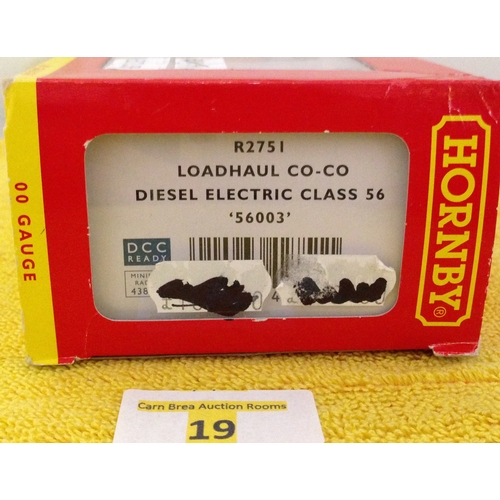 19 - HORNBY R2751 OO GAUGE LOADHAUL CLASS 56  DIESEL LOCO'56003'