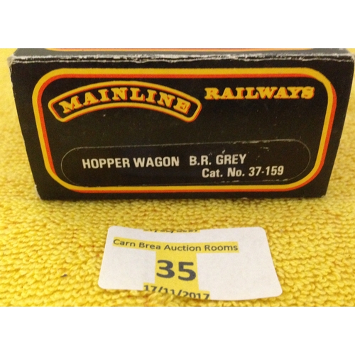 35 - MAINLINE RAILWAYS HOPPER WAGON BR GREY CAT NO 37-159