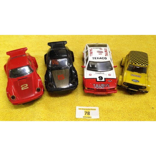 78 - 4 scalectrix car group