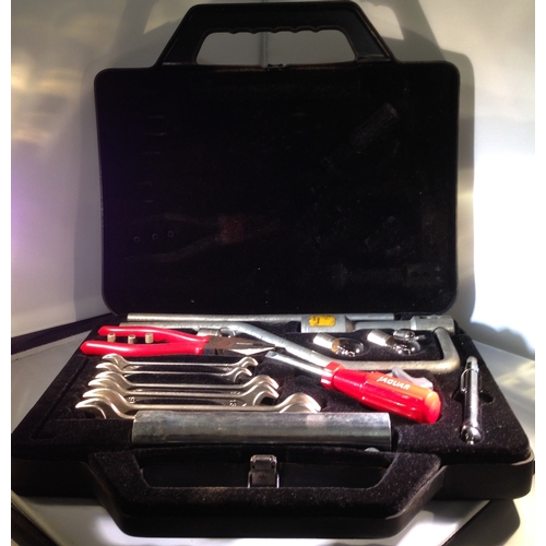 149 - Jaguar XJ6/12 1960's original toolkit complete and in box. Good condition.