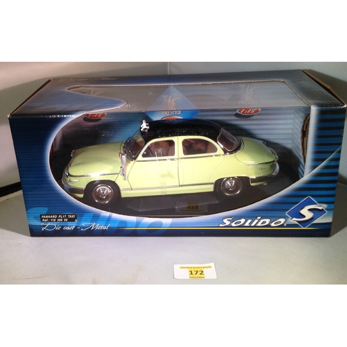 172 - Solido Panhard Pl17 taxi 1:18 11830600 boxed mint condition