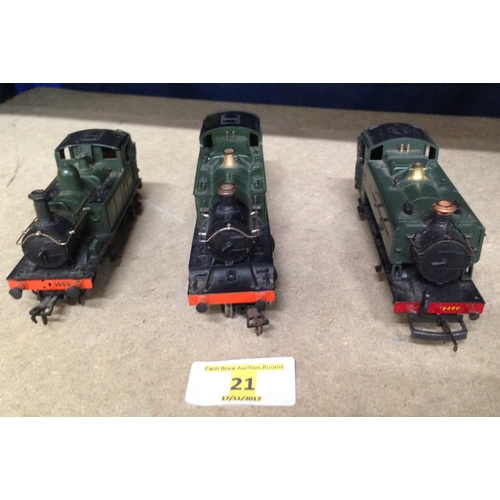 21 - 3 Hornby etc Great Western 00 gauge steam locos