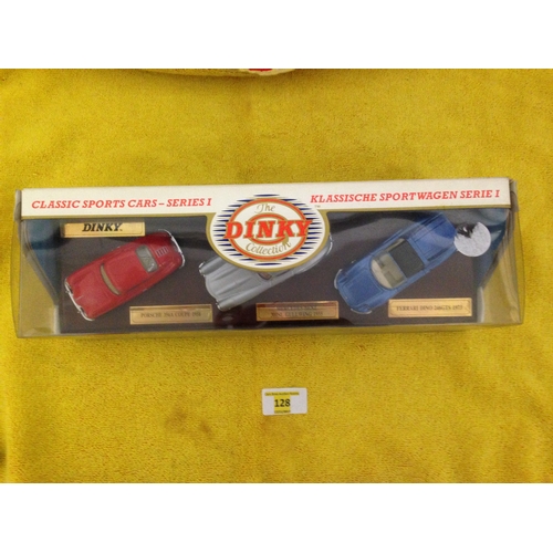 128 - Dinky 3 cars in a box