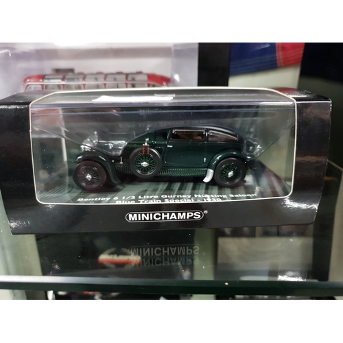 333 - 1:43 Mini Champs Bentley 6 1/2 litre blue train