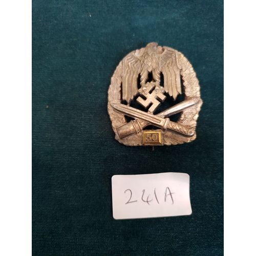 241A - GERMAN WW2 GENERAL ASSAULT BADGE, 50 ENGAGEMENTS PLAQUE
--------------------------------------------... 