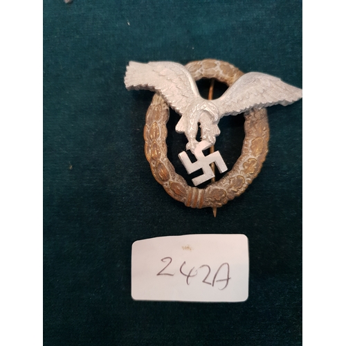 242A - German WW2 Luftwaffe Badge
-------------------------------------------------------
Please note all G... 