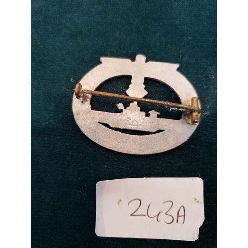 243A - WW2 GERMAN NAVY KRIEGSMARINE U BOAT SUBMARINE BADGE
------------------------------------------------... 