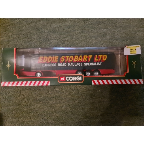 223 - Eddie Stobart ERF Curtain Side Articulated Corgi Lorry