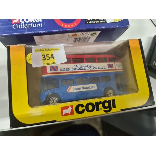 354 - Corgi 469 1/64 London Routemaster Bus John Menzies Motor Show 1984