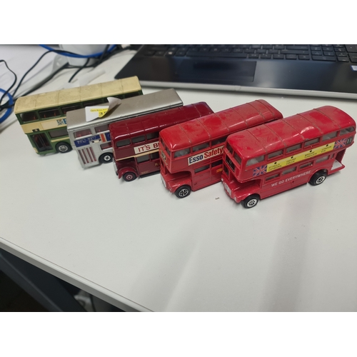 359 - five buses dinky corgi etc