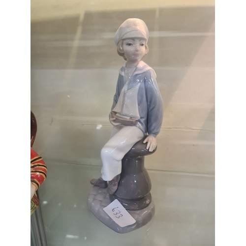 633 - Lladro Sailor Boy with Yacht No 4810