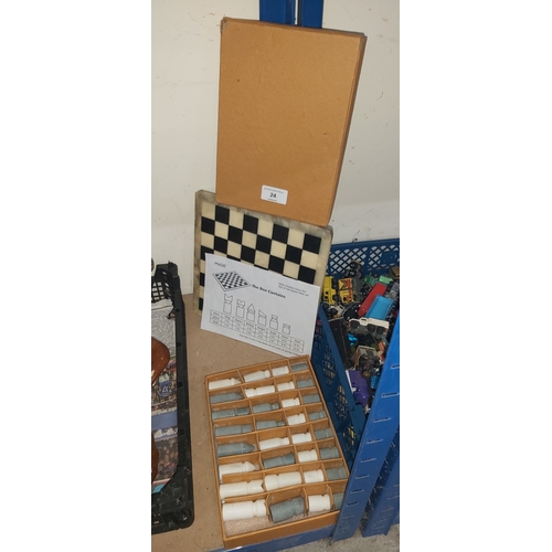 24 - marble chess set