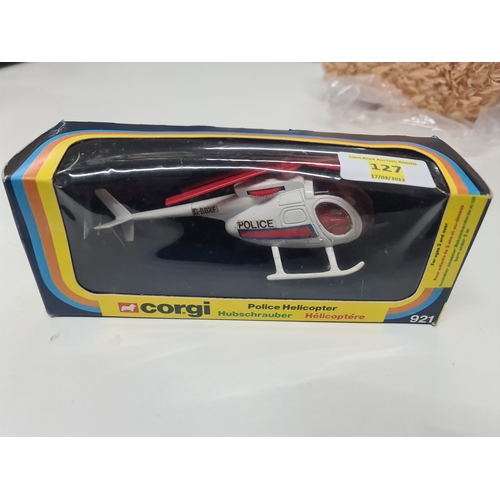 127 - Corgi 921 Police Helicopter Hughes’s 369 Within Its Original Box