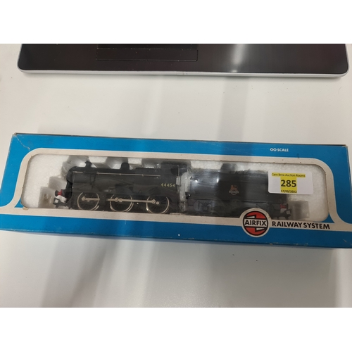 285 - AIRFIX 4F FOWLER LMS BR BLACK 0-6-0 STEAM LOCOMOTIVE TENDER 4454 tested