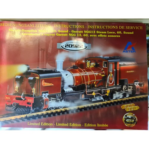 115 - LGB Aster 20922 - Garratt NGG13 Limited Edition Steam Locomotive w/ wood case