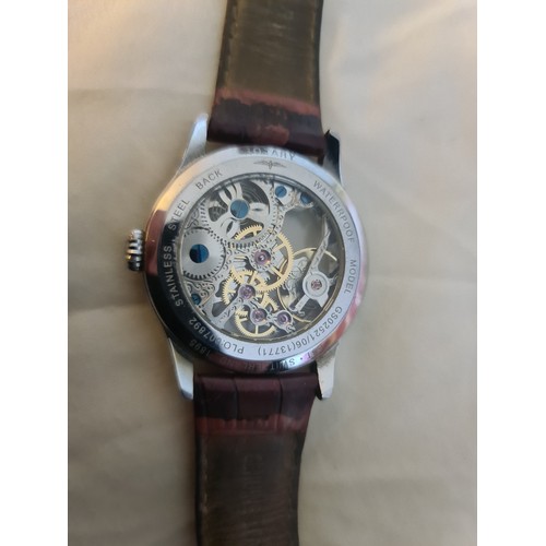 398A - Rotary Gents Manual Wind Skeleton Watch GS02521/06 - 100m