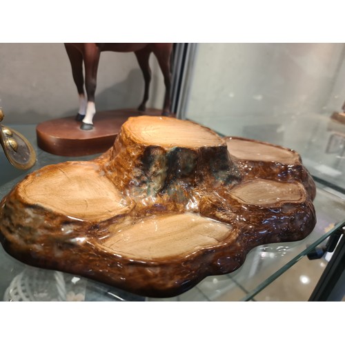 44 - Beswick Tree Stumps Display Stands Ceramic Wood Styled