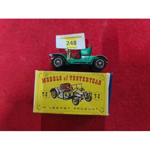 248 - Matchbox Models of Yesteryear Y-2, 1911 RENAULT 2- seater, boxed