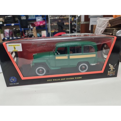 3 - 1955 Willys Jeep Station Wagon Road Signature 1/18 Diecast New In Box
