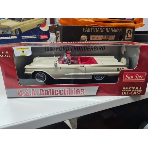9 - Sun Star 1960 Ford Thunderbird Open Convertible 1/18 Scale New In Box