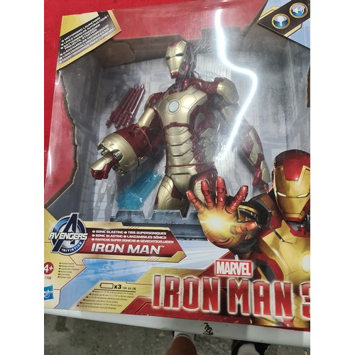 62 - MARVEL AVENGERS IRONMAN 3 ACTION FIGURE BOXED 14” 2012 INSTRUCTIONS WORKING VGC