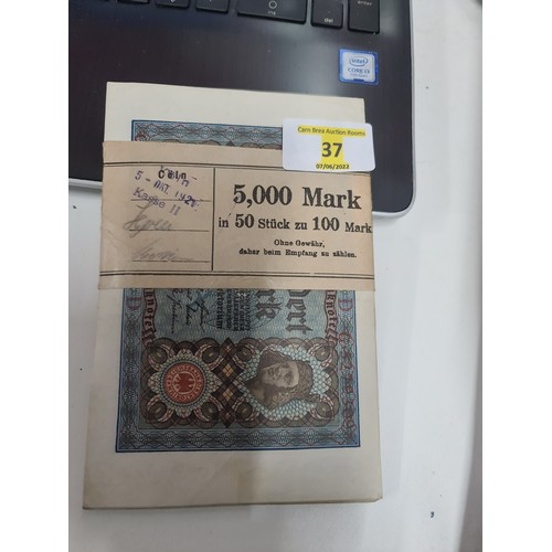 37 - 50 x German mark notes