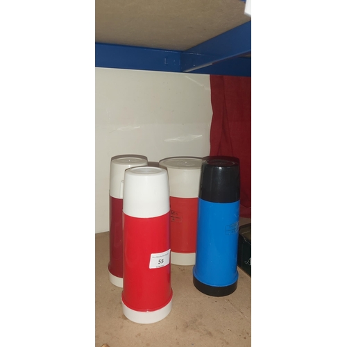 55 - 4 thermos flasks