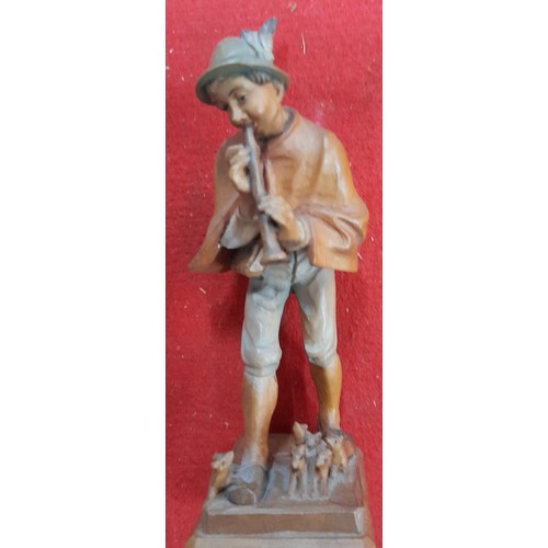 83a - Black Forest Pied Piper 1960s hand carved