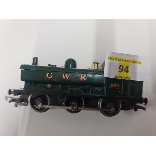 94 - OO Gauge HORNBY GWR PANNIER TANK ENGINE - 8751