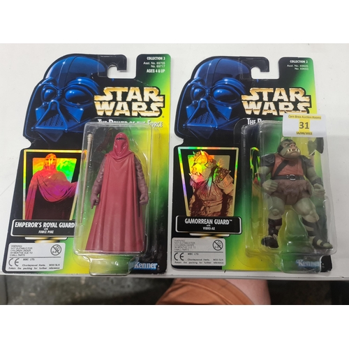 31 - Kenner Star Wars vacuum sealed figures