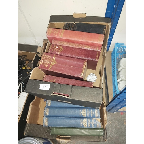 12 - 2 boxes of books