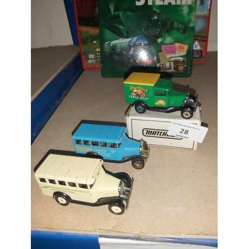 28 - boxed matchbox car & 2 others