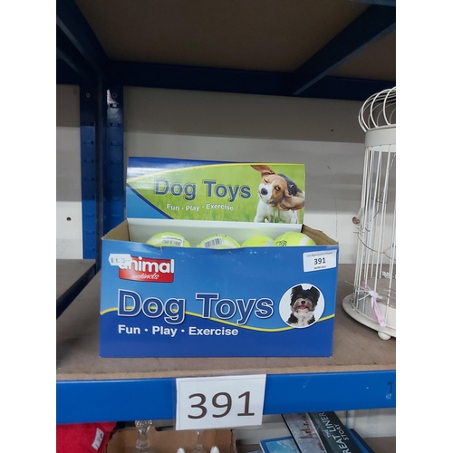 391 - box new dog balls