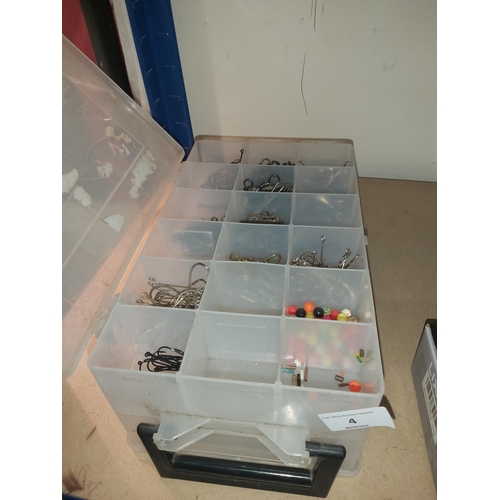 4 - tackle box various items