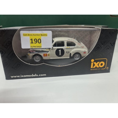 190 - Collectable Volvo PV544 Safari Rally 1965 Jo Singh-Ja Singh 1:43 in display case