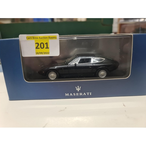 201 - MASERATI KHAMSIN MODEL CAR 1972 1:43 SCALE BLACK CLC082 CLASSIC IXO SPORTS K8