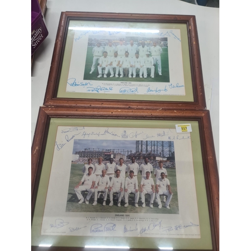 517 - two signed England cricket teams 1990  & 1991